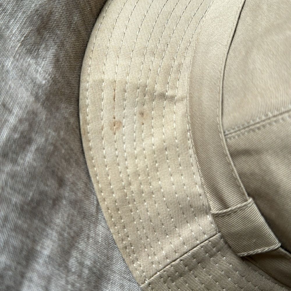 Vintage Original Burberry Bucket Rain Hat Classic Khaki Plaid Lining Size 7 - Picture 4 of 6